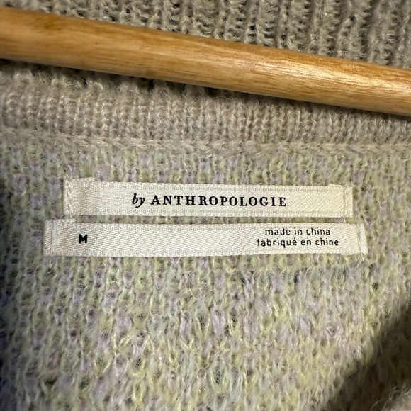 Anthropologie V-Neck Sweater in Soft Lavender and Cream - Picture 6 of 6